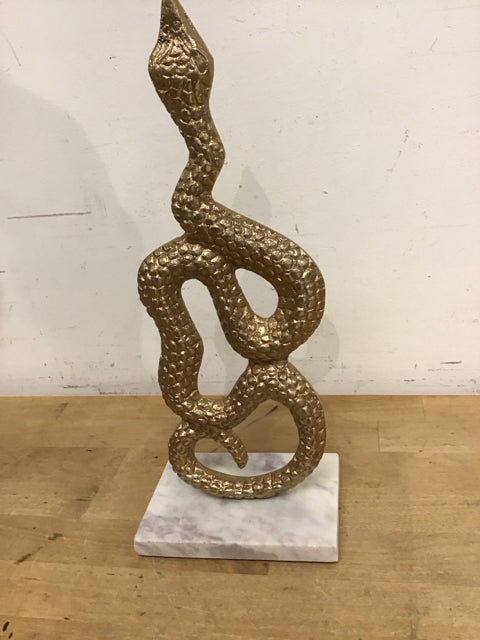 12.5 Inch Metal Snake Sculpture - Handcrafted Home Decor, Unique Gift Idea for Animal Lovers, Office & Living Room Decoration