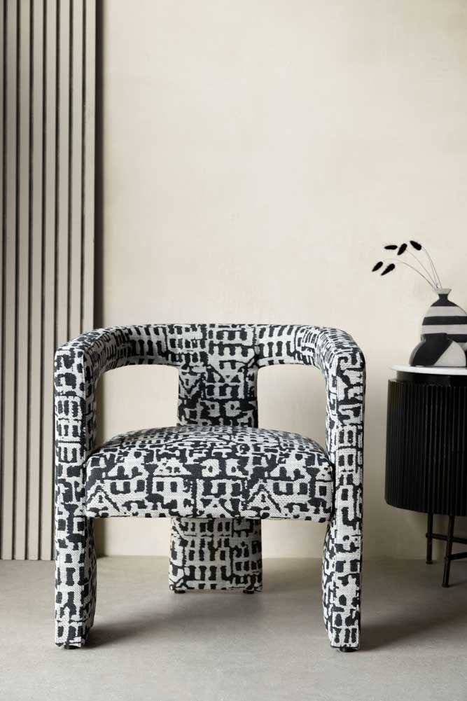 Stylish Modern Abstract Pattern Accent Armchair - Mid-Century Inspired Lounge Chair for Living Room, Bedroom, or Office Decor