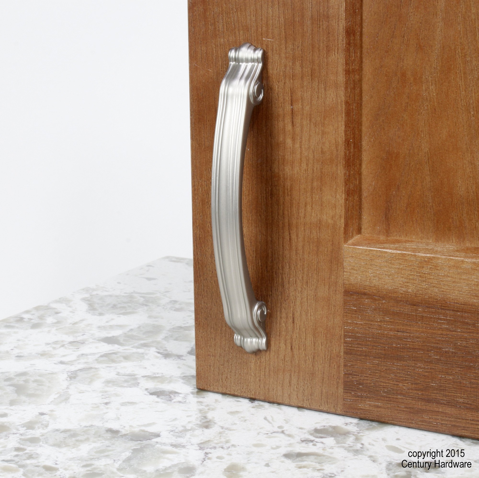 Century Cabinet Pulls 250 Pack - 3.5 Inch Center Hole Cabinet Handles & Drawer Pulls in Dull Satin Nickel (24955-DSN) - Perfect for Kitchen Cabinets, Bathroom Vanities & Furniture Upgrades