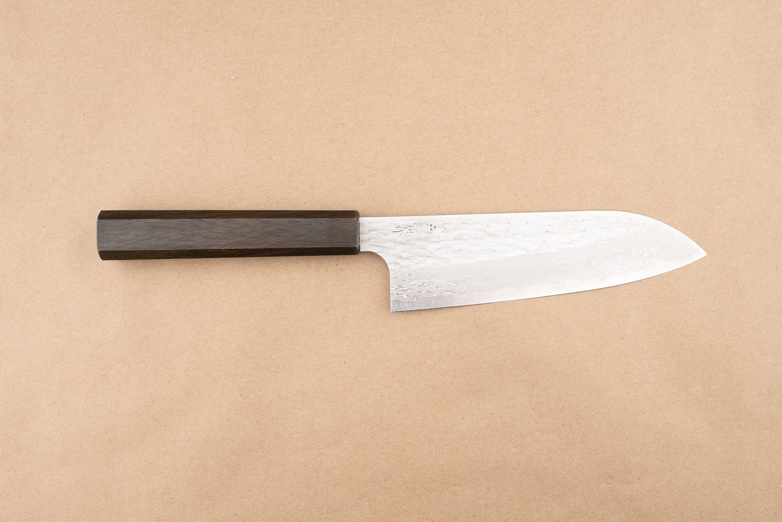 Nigara VG XEOS Tsuchime Damascus Santoku Knife 165mm - Premium Japanese Kitchen Knife for Professional Chefs & Home Cooking, Perfect for Slicing, Dicing & Chopping Vegetables, Meat & Fish