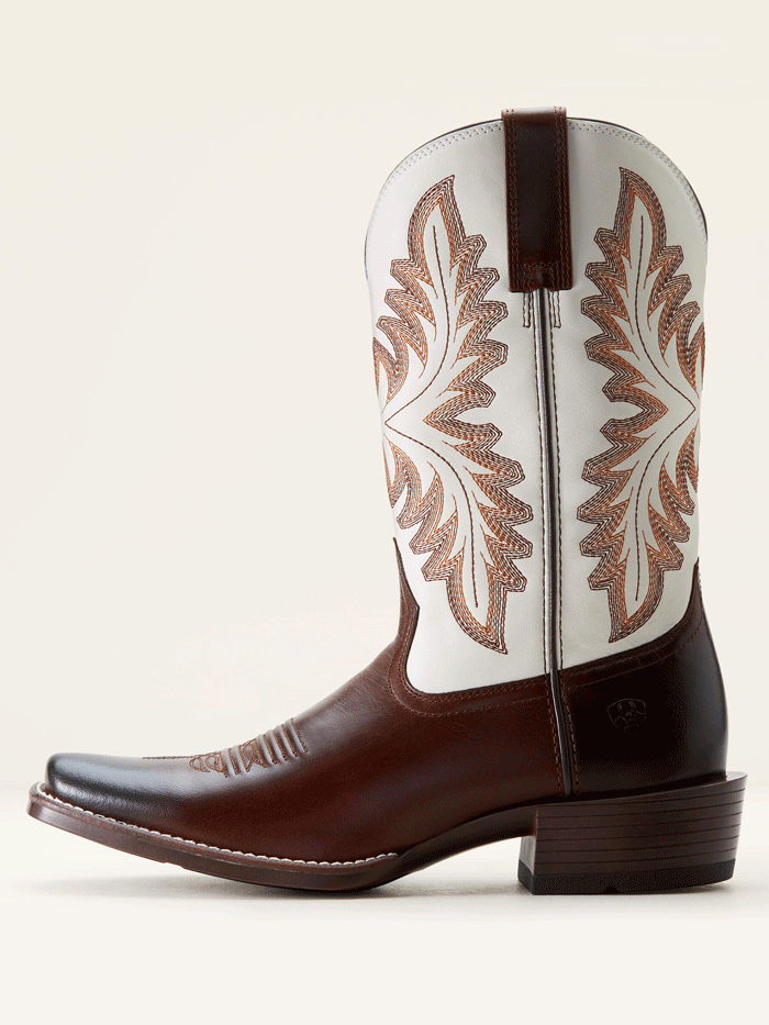 Ariat Men's Renegade Cowboy Boots - Western Work Boots for Men, Comfortable & Durable Leather Cowboy Boots in Crema Mahogany - Perfect for Ranch Work, Rodeo, and Country Fashion