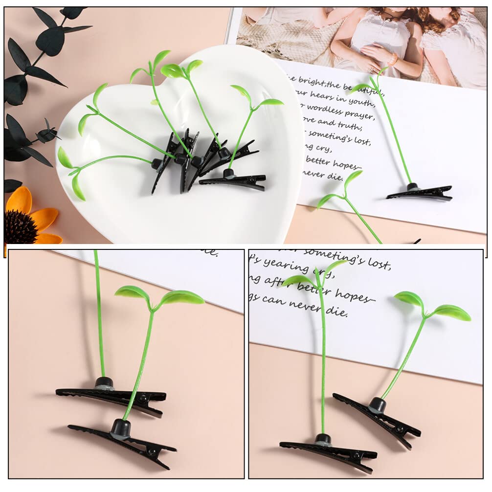 Beaupretty 40Pcs Cute Bean Sprout Hair Clips for Women Girls Kids - Fun Plant Grass Hair Accessories for School, Home, Party & Cosplay - Perfect for Daily Wear, Gifts & Themed Events
