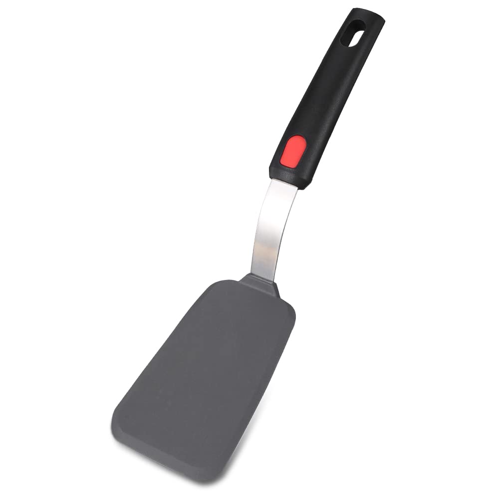 Heat-Resistant Silicone Spatula Turner - 600°F Safe Thin Blade Kitchen Spatula for Flipping Fish, Eggs, Omelets & Pancakes - Perfect for Non-Stick Pans & Grilling