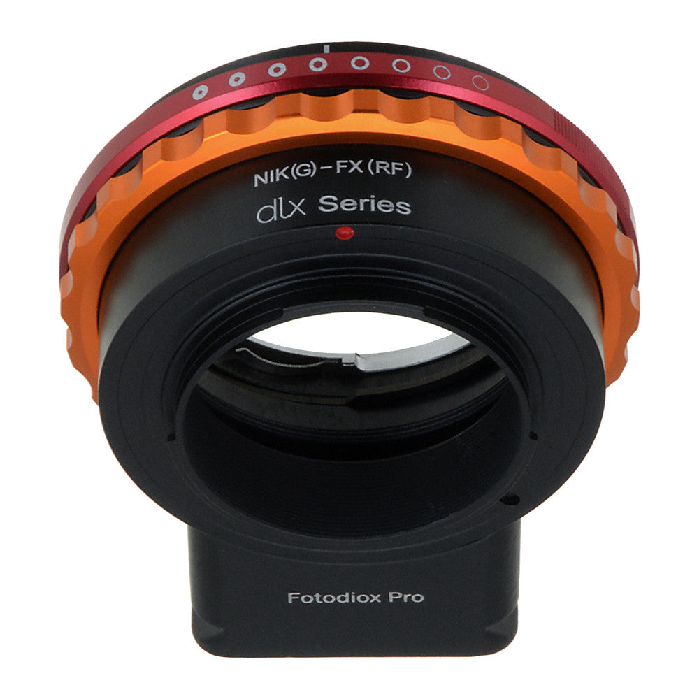 Fotodiox DLX Lens Adapter - Nikon F Mount G/D Lens to Fujifilm X Mount Camera Adapter with Aperture Control | Compatible with Fuji X-T4, X-T3, X-Pro3 for Photography & Videography
