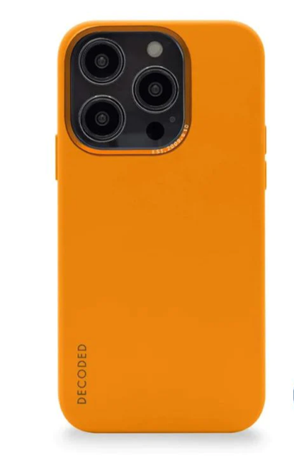 Premium Silicone Case for iPhone 14 Pro - DECODED BACK COVER in Apricot | Slim Protective Cover for Everyday Use & Travel
