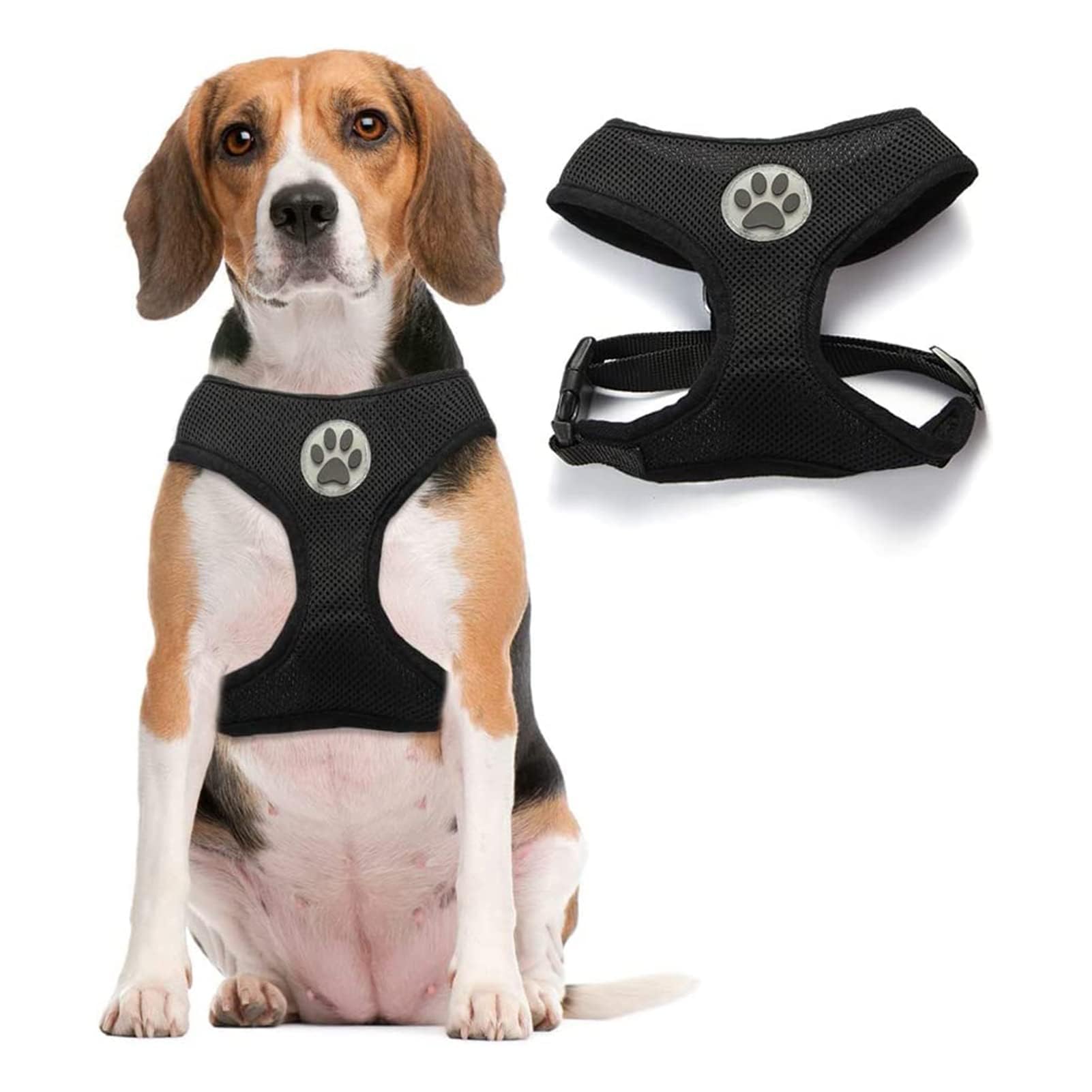 BINGPET Small & Medium Dog Harness - Breathable Mesh No-Pull Adjustable Pet Vest for Puppies & Cats | Perfect for Walking, Training & Outdoor Adventures
