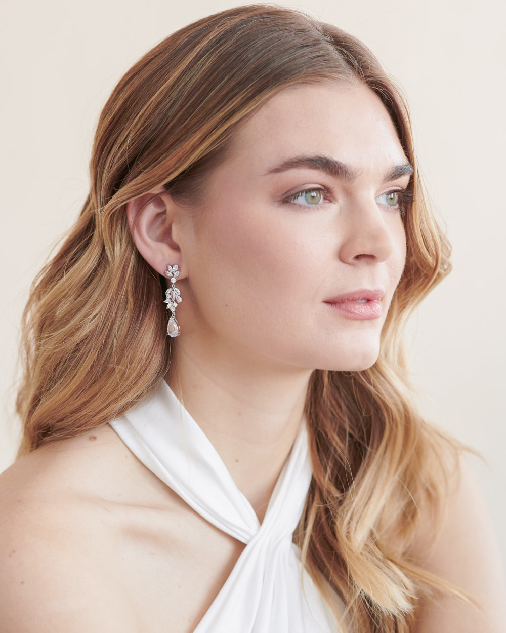 Helena CZ Crystal Dangle Earrings for Women - Elegant Drop Earrings for Party, Wedding & Evening Wear