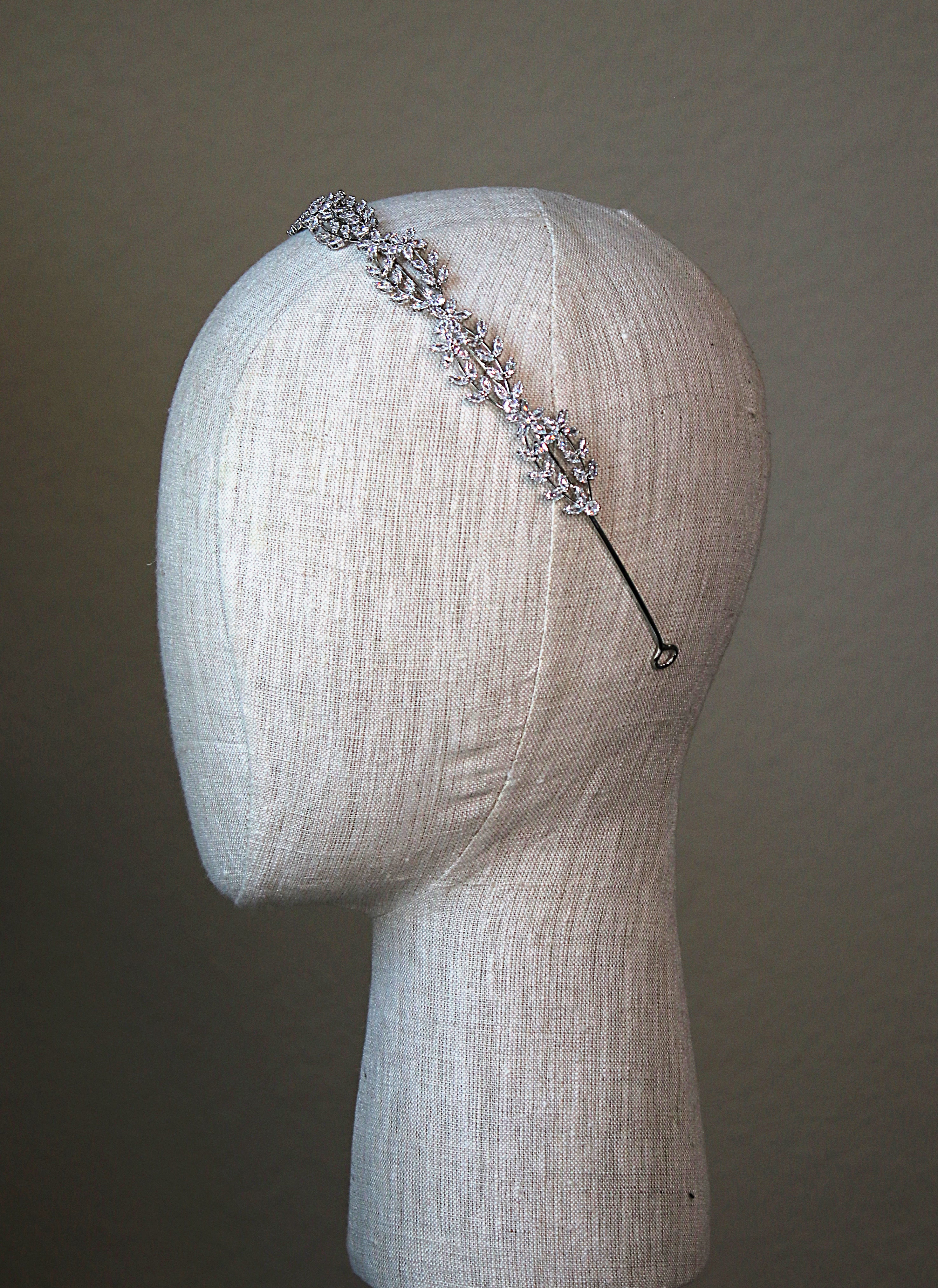 AMBROSE Simulated Diamond Headband Tiara - Elegant Rhinestone Hair Accessory for Weddings, Prom & Special Occasions
