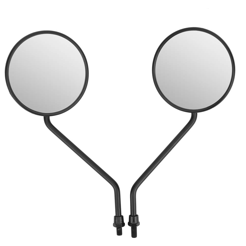 Universal 8mm Motorcycle Mirrors - 2Pcs Retro Round Side Mirrors for Scooters & E-Bikes - Enhanced Rear View Safety