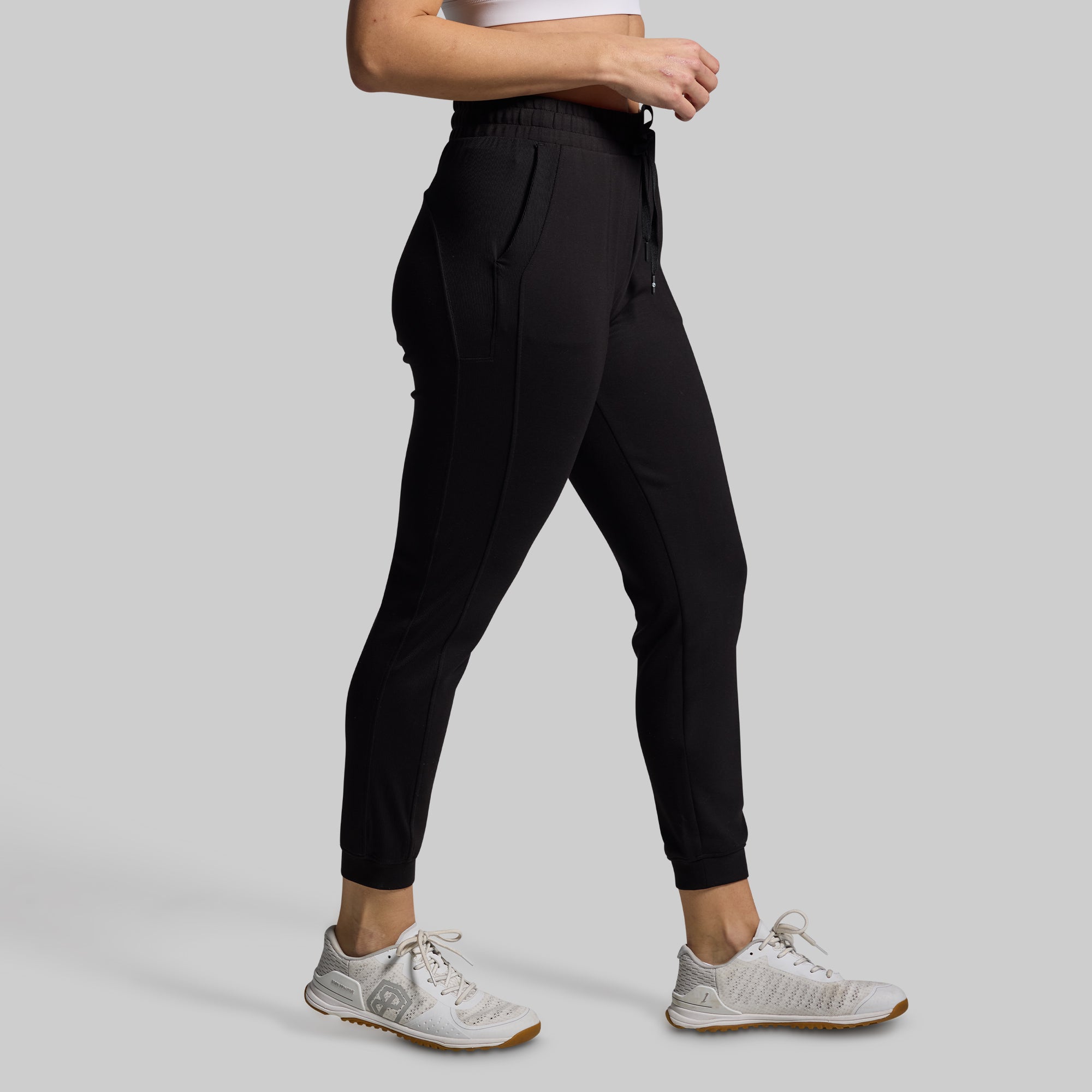 Women's Soft Lounge Lux Jogger Pants - Black - Comfortable Stretchy Casual Sweatpants for Yoga, Home, Travel & Relaxation