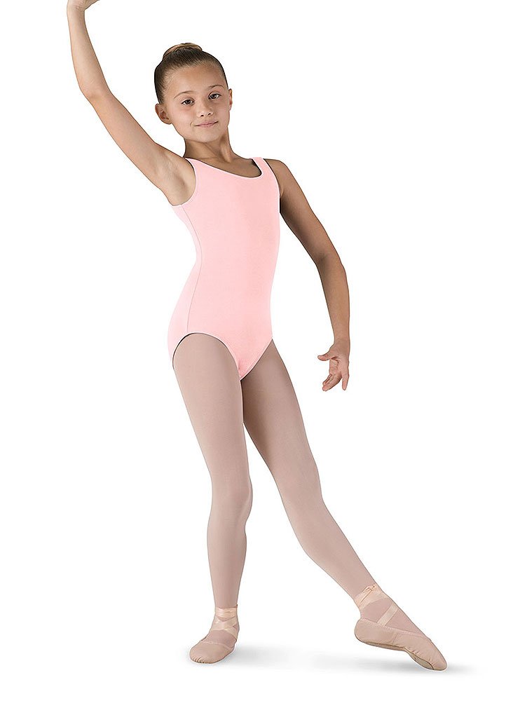 Bloch Dance Girls Tutu Scoop Front/Back Tank Leotard - Light Pink Ballet Leotard Size 6X-7 for Ballet Class, Recital & Dance Performance - Perfect for Kids Dance Competition & Studio Practice