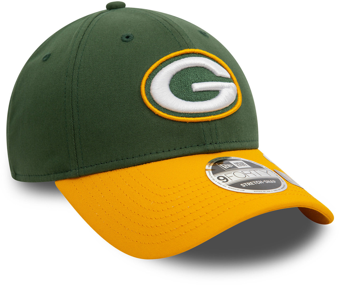 Green Bay Packers New Era 9Forty Stretch Snap NFL Team Cap - Adjustable Baseball Hat for Men & Women - Perfect for Football Games, Tailgating & Fan Gear Collection