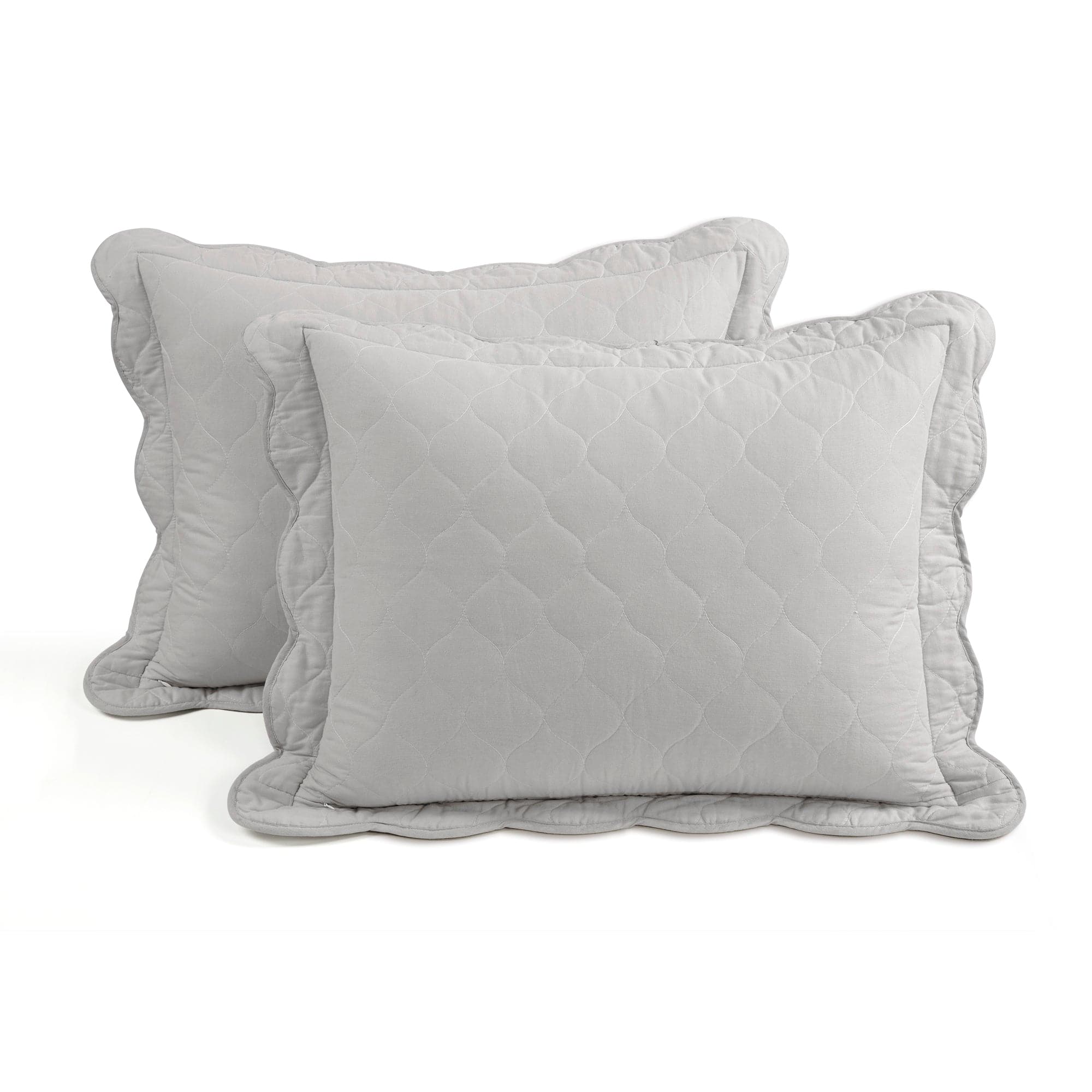 Coastal Chic Scalloped Edge Reversible Quilt 3-Piece Bedding Set | Soft & Breathable Comforter with Duvet Cover & Shams | Perfect for Beach House, Guest Room & Coastal Decor