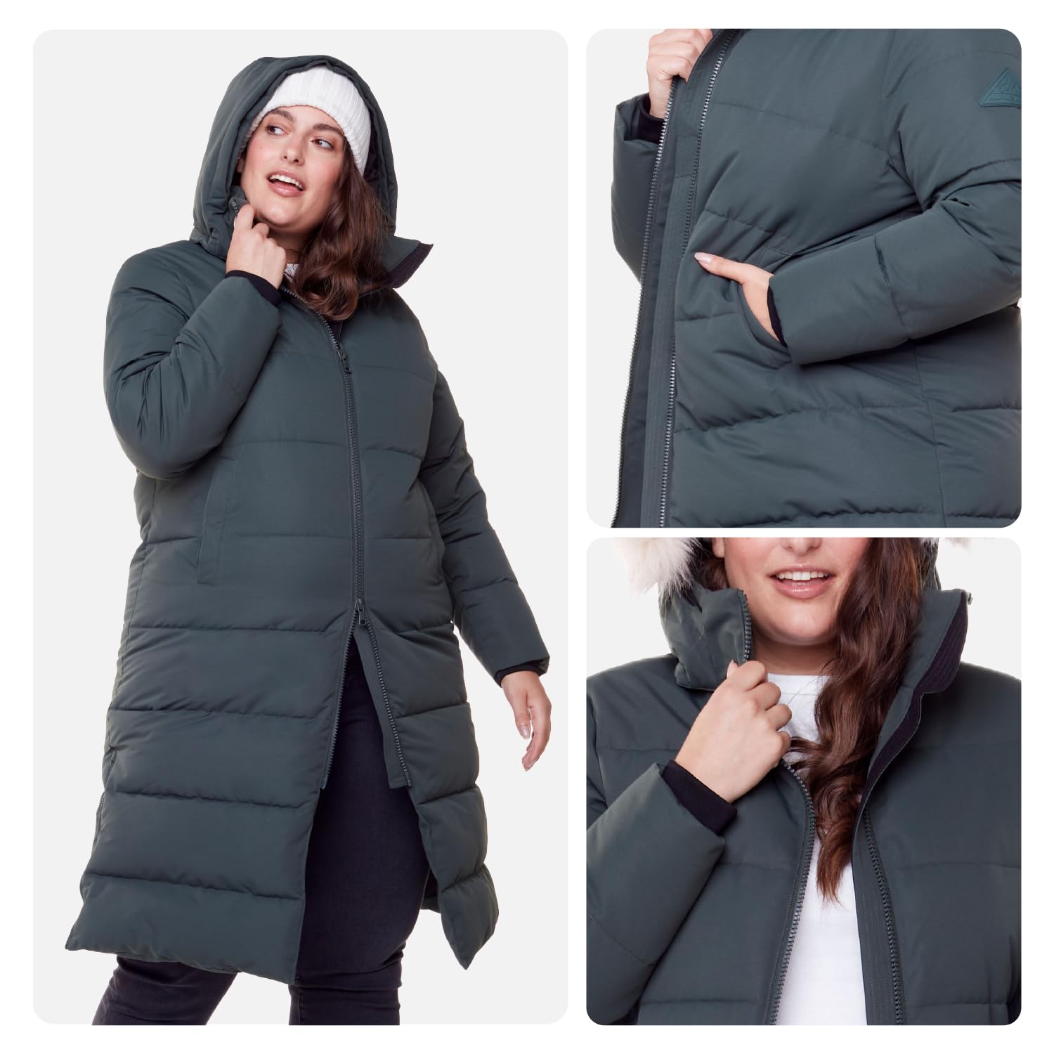 ALPINE NORTH Women's Vegan Down Recycled Long Winter Parka Coat - Waterproof Windproof Insulated Hooded Jacket for Cold Weather (Plus Size Available) | Perfect for Snowboarding, Skiing & Winter Outdoor Activities