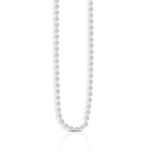 14K Solid Yellow Gold 2.2mm Oval Mirror Chain Necklace for Pendants & Charms - Lobster Claw Closure (16