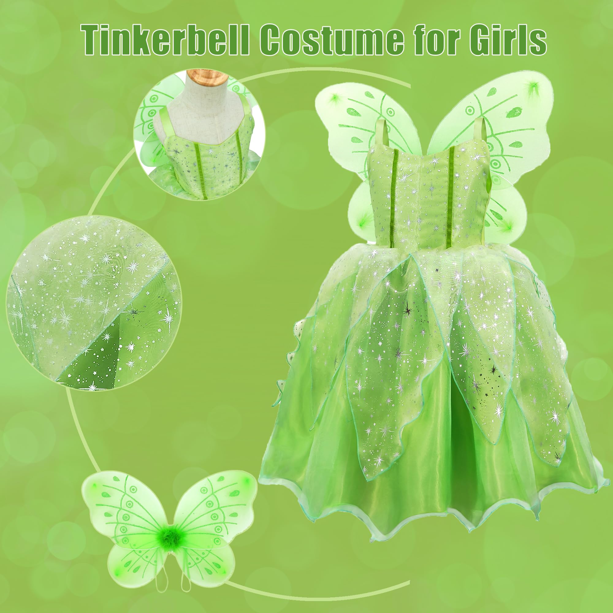 Disney Princess Belle Costume for Girls - Yellow Fairy Dress for Halloween, Birthday Party & Special Occasions | Toddler Dress Up Outfit for Cosplay & Pretend Play