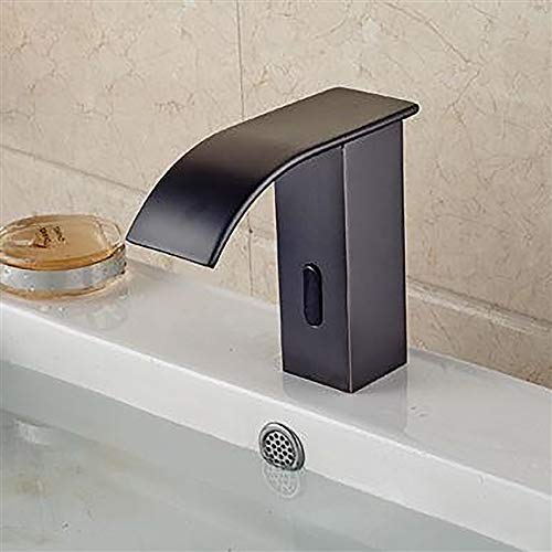 BathSelect Victorian Deck Mount Waterfall Commercial Electronic Motion Sensor Touchless Faucet - BS-BAH2635 Oil Rubbed Bronze (Hot & Cold Mixer) for Restaurants, Hotels & Public Restrooms