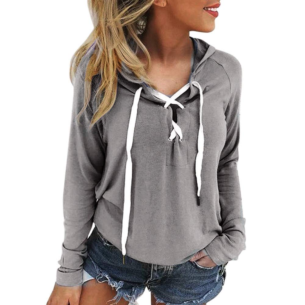 Women's Lace-Up Long Sleeve Crop Hoodie Sweatshirt - Turtleneck Pullover Top for Sports & Casual Wear | Perfect for Gym, Running, Yoga & Street Fashion