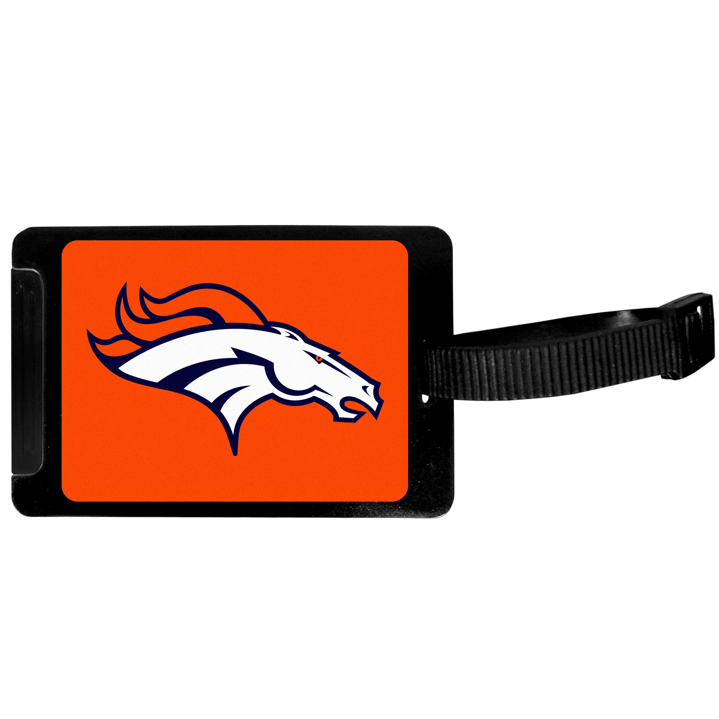 Denver Broncos NFL Luggage Tag for Travel - Unisex Black 3.25 Inch Football Team Sports Accessory | Perfect for Suitcases, Backpacks & Gym Bags