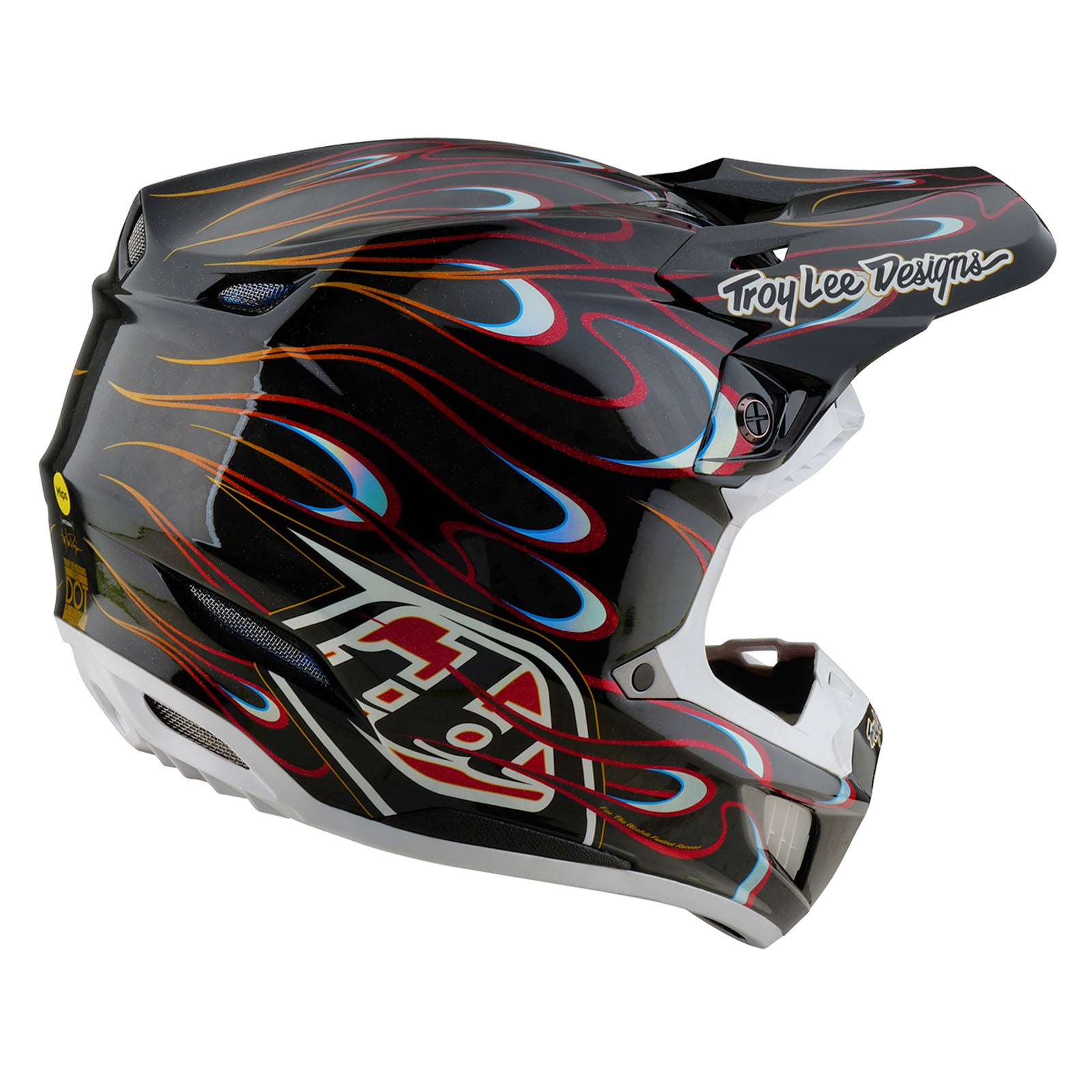 SE5 Carbon Fiber Motorcycle Helmet Torched Black & Red - Lightweight & Durable for Racing, Cruising & Street Riding