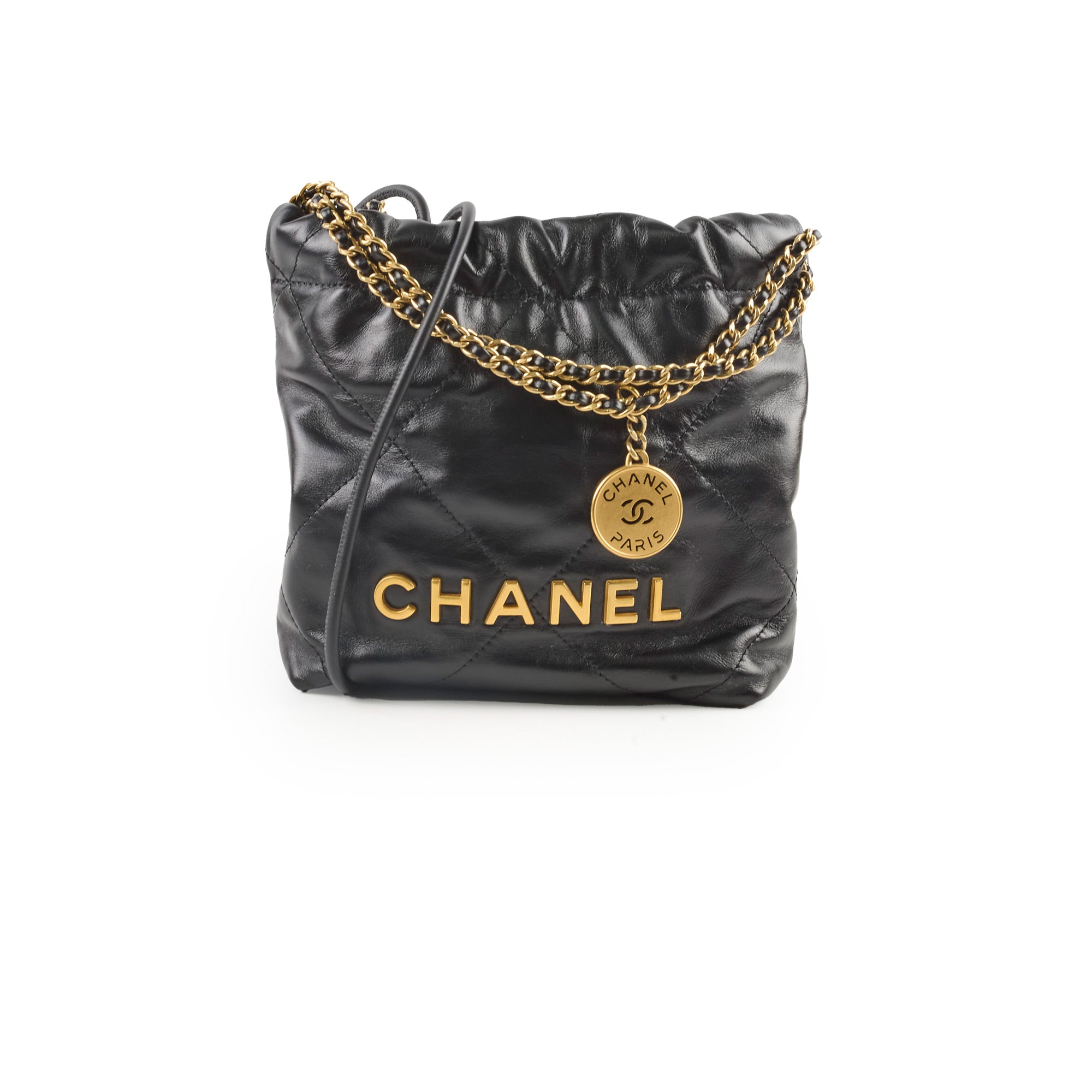 Original Chanel Mini 22 Bag Black with Microchip - Luxury Designer Crossbody Purse for Women, Perfect for Parties, Date Nights & Everyday Use