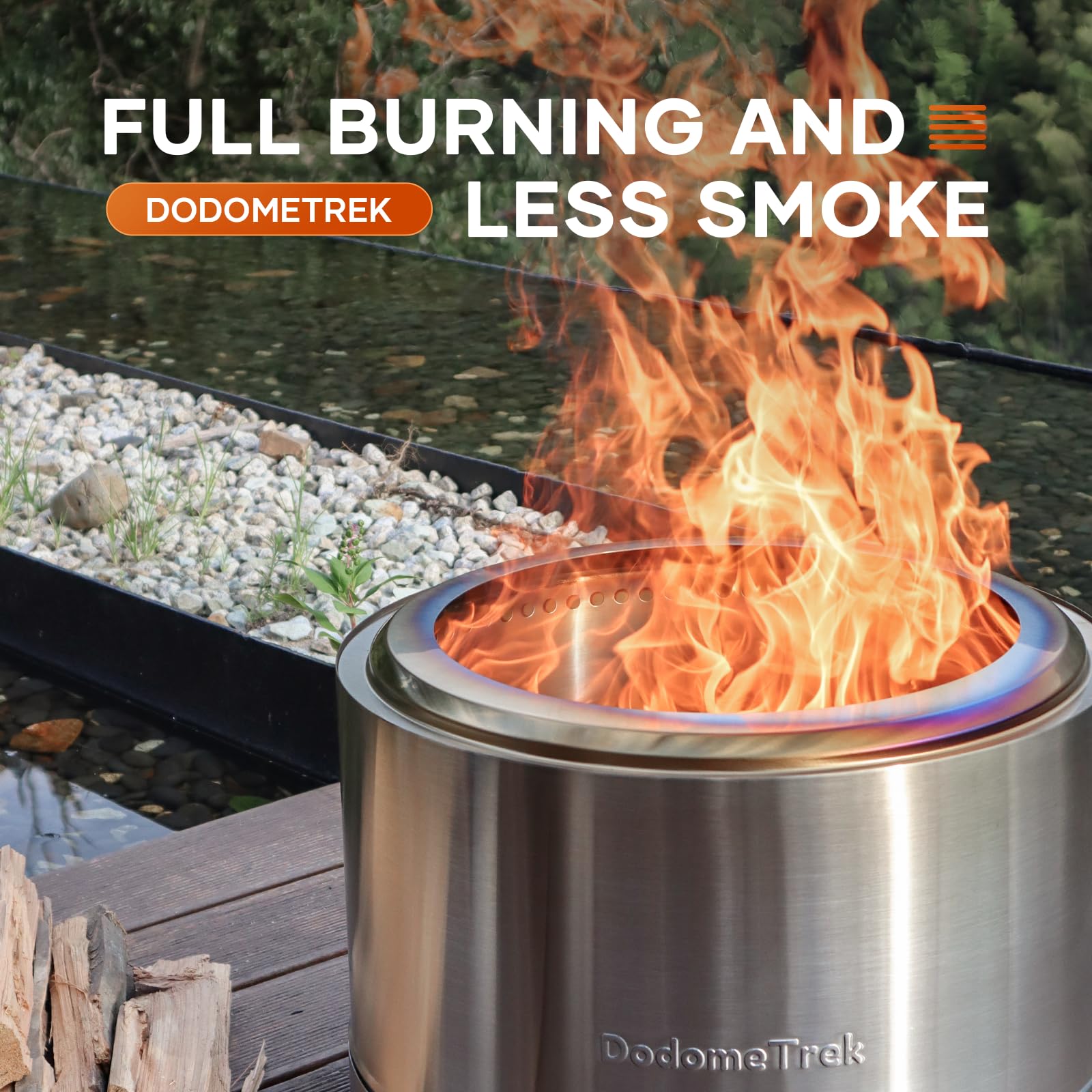 Smokeless Fire Pit for Outdoor Use - 20 Inch Portable Fire Pit with Olive Finish - Perfect for Camping, Backyard Gatherings, and Patio Relaxation