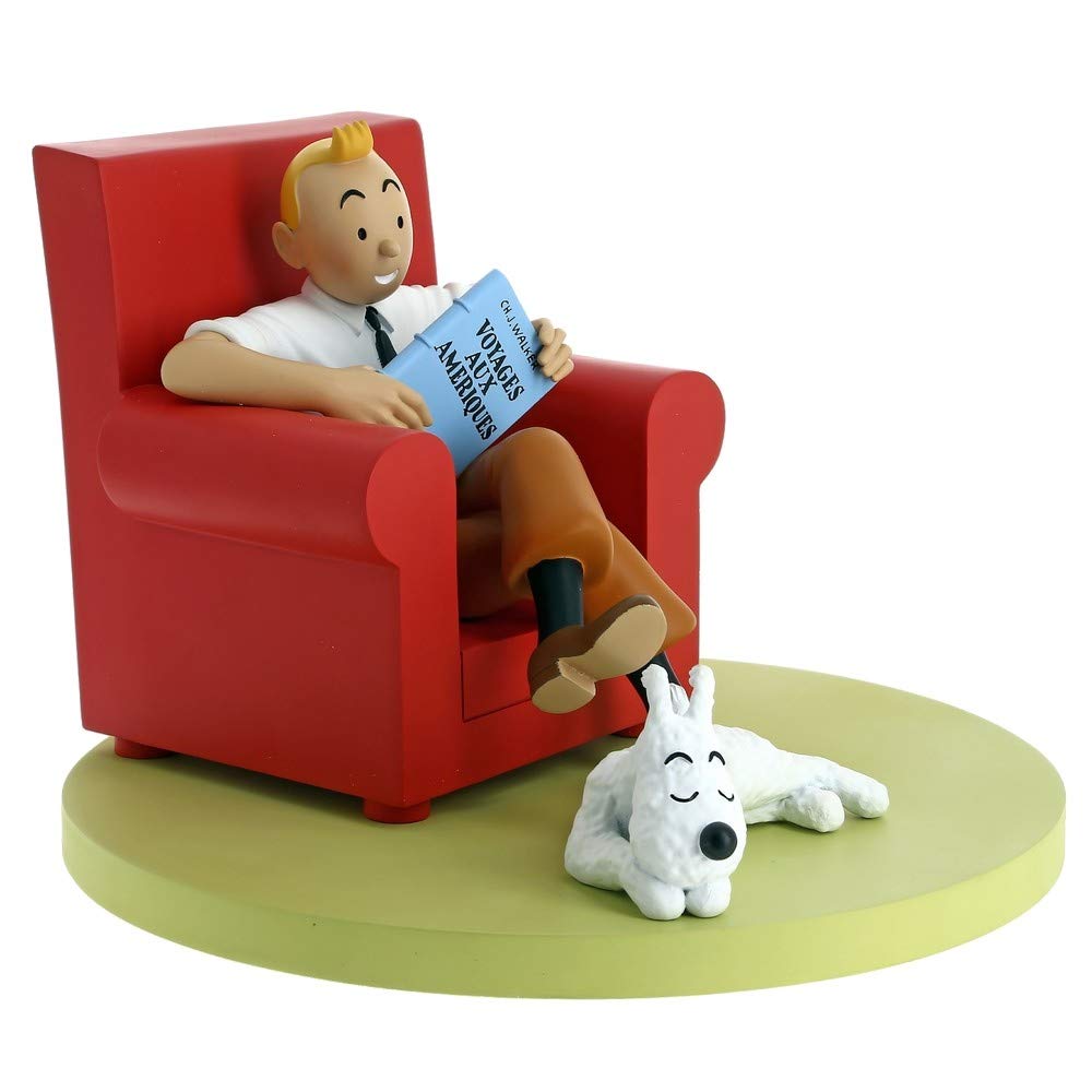 Moulinsart Resin Tintin Sofa Red - Icons Collection, One Size (46404) - Vintage Comic Decor for Living Room, Office & Collector's Display