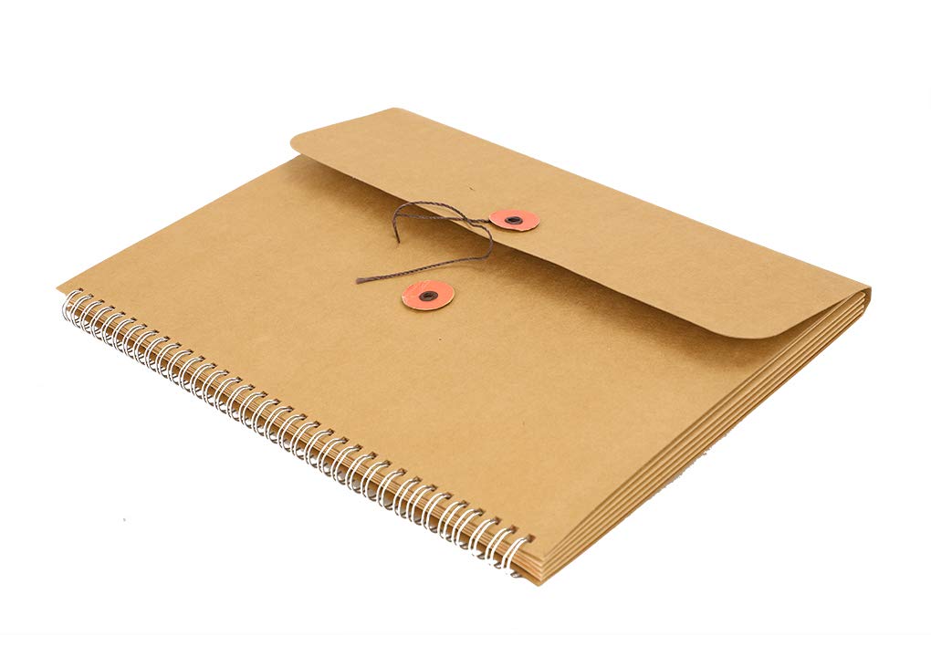 Portable Expanding File Folder Organizer - A4 Accordion File for Business, Coupons, Recipes & Receipts - Expandable Kraft Document Holder with Pockets - Perfect for Office, Home & Travel Organization