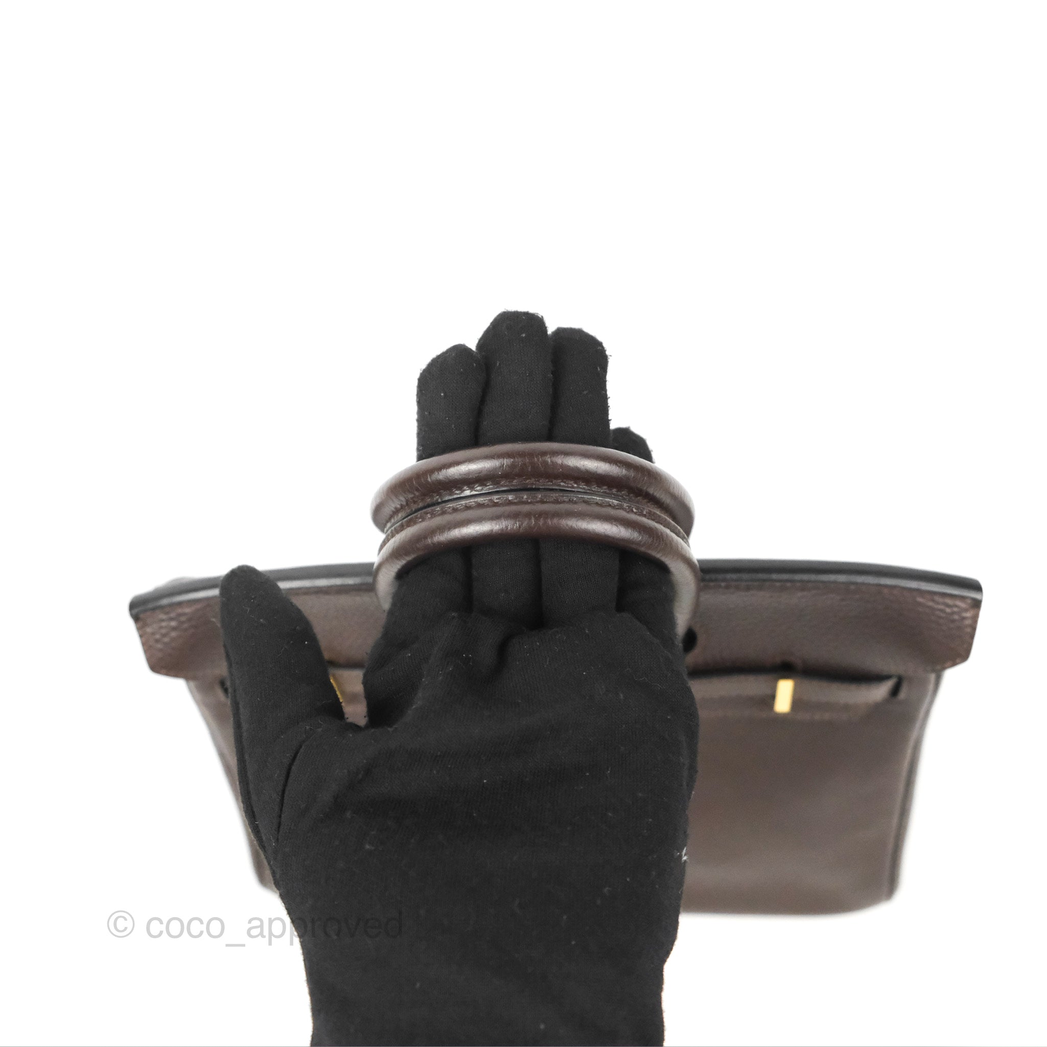 Authentic Hermes Birkin 25 Handbag in Chocolate Brown with Gold Hardware - Luxury Leather Tote Bag for Women, Perfect for Work, Travel & Special Occasions