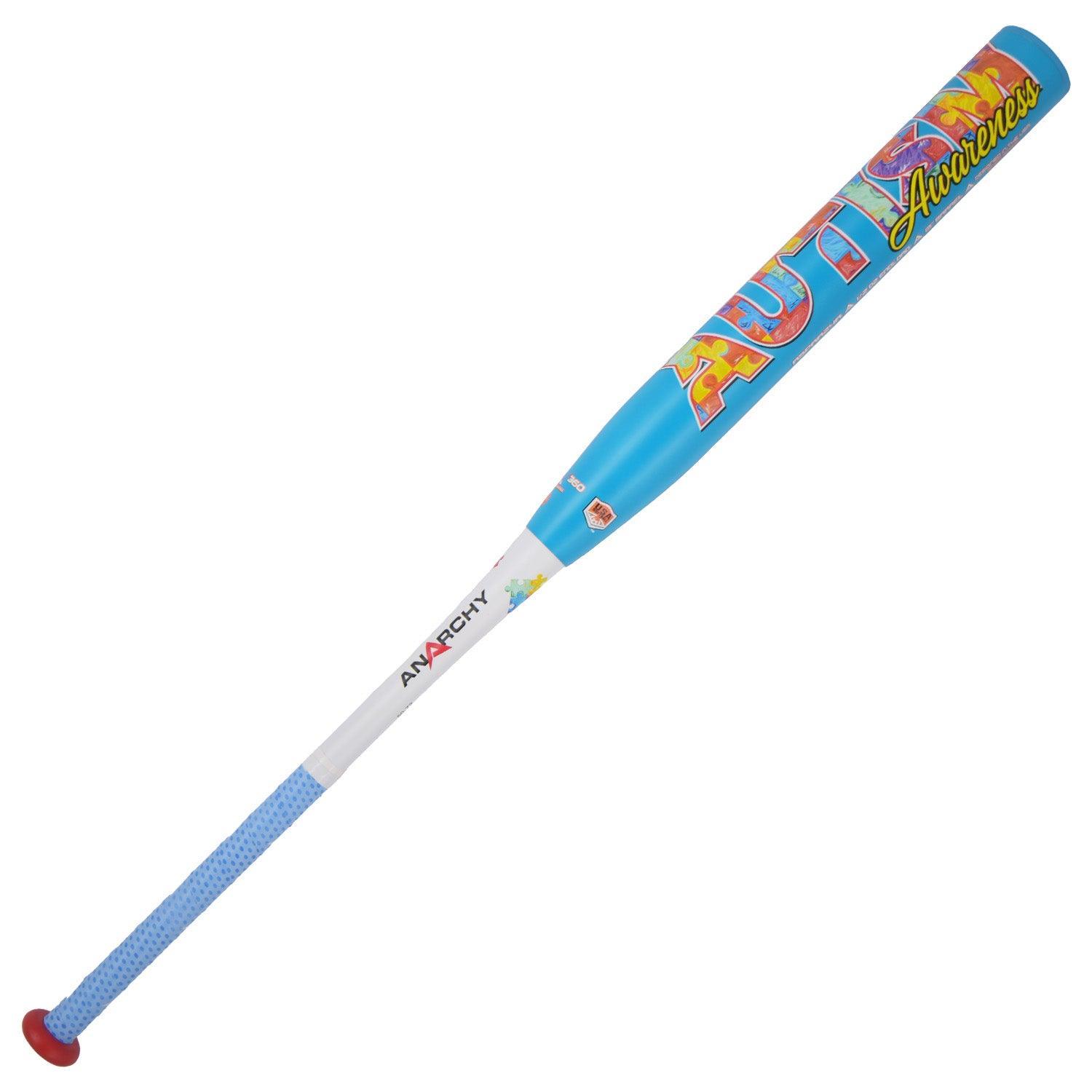 2024 Anarchy ASPAA24A Slowpitch Softball Bat - USA/ASA Approved Mid Load Bat for Autism Awareness - Perfect for Slowpitch Tournaments & Charity Games