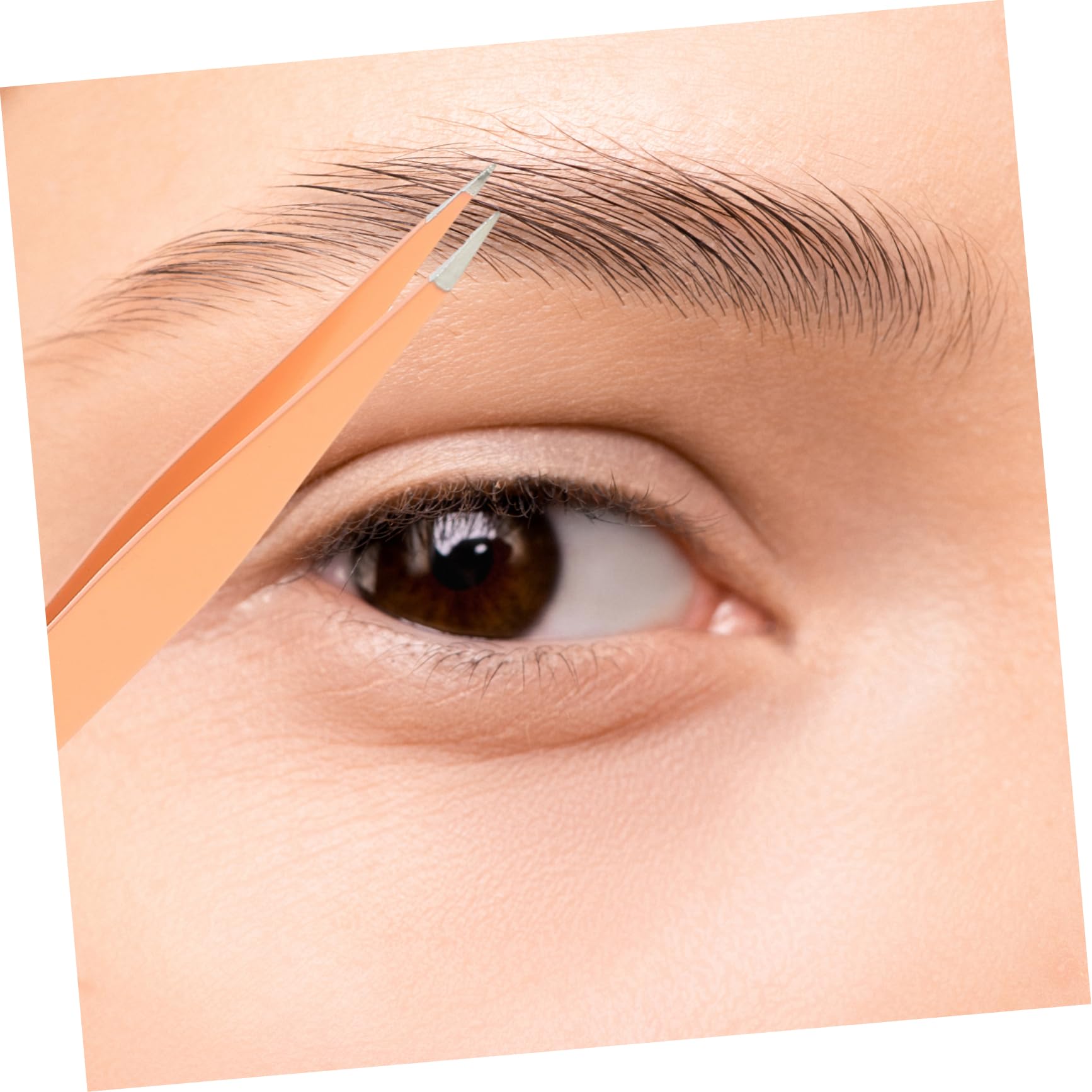 Stainless Steel Eyebrow Tweezers Set - 4pcs for Perfect Brows - Salon & Home Use