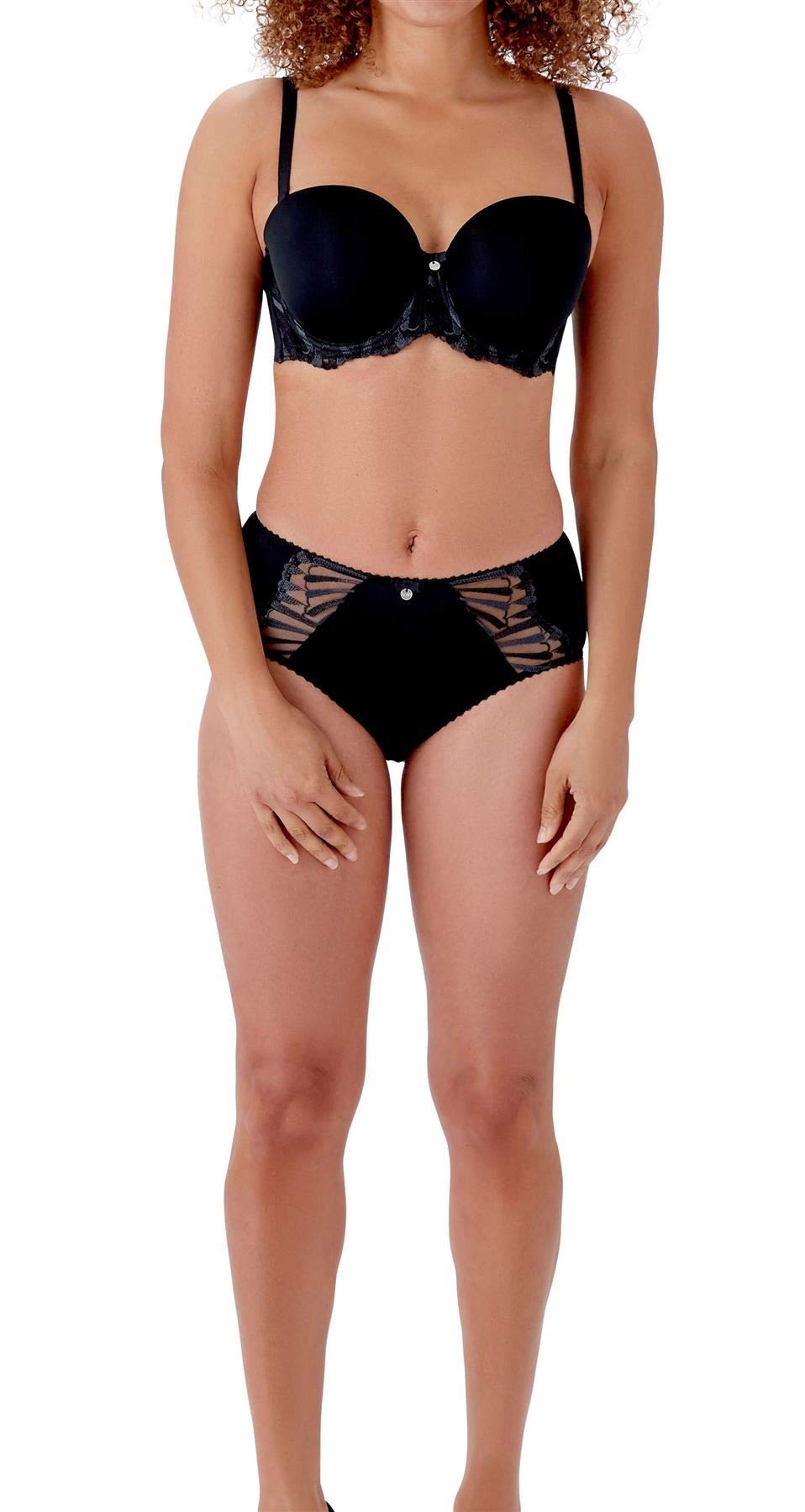 Women's Multiway Support Bra - Comfortable & Adjustable Strapless Bra for Everyday Wear - Black, Size 40D - Perfect for Workouts, Evening Wear & Special Occasions