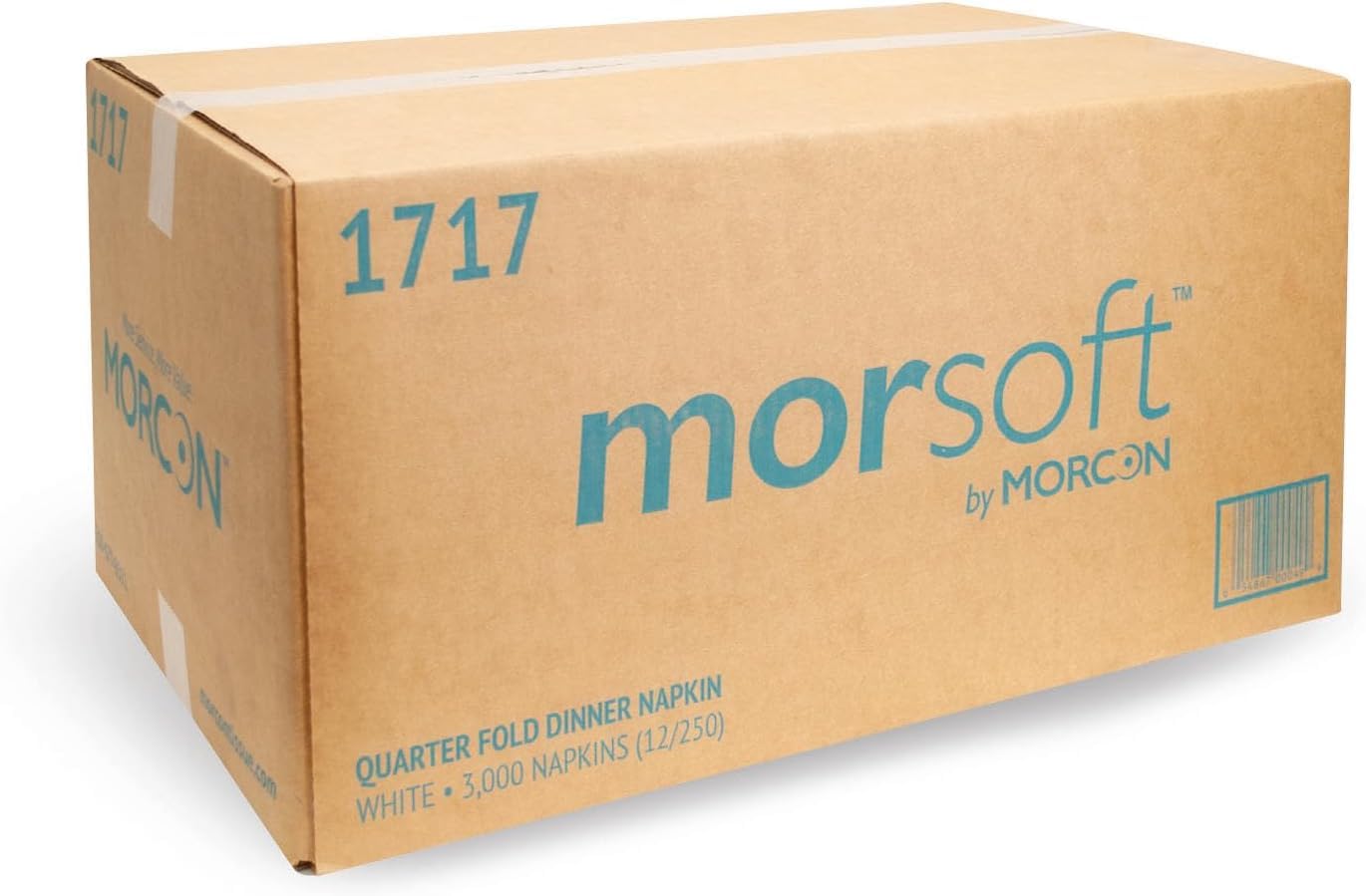 Premium White 1-Ply Morcon Paper Dinner Napkins 17