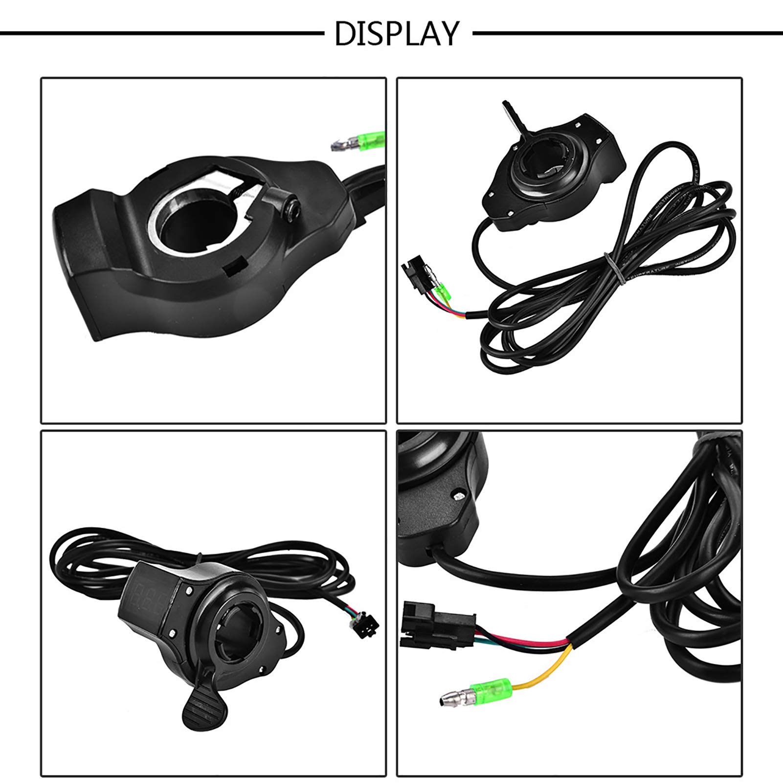 Maxmartt Thumb Throttle Speed Controller for Electric Scooters & Bikes - 12V-99V LCD Battery Voltage Display - Perfect for Commuting, Off-Roading & Urban Travel