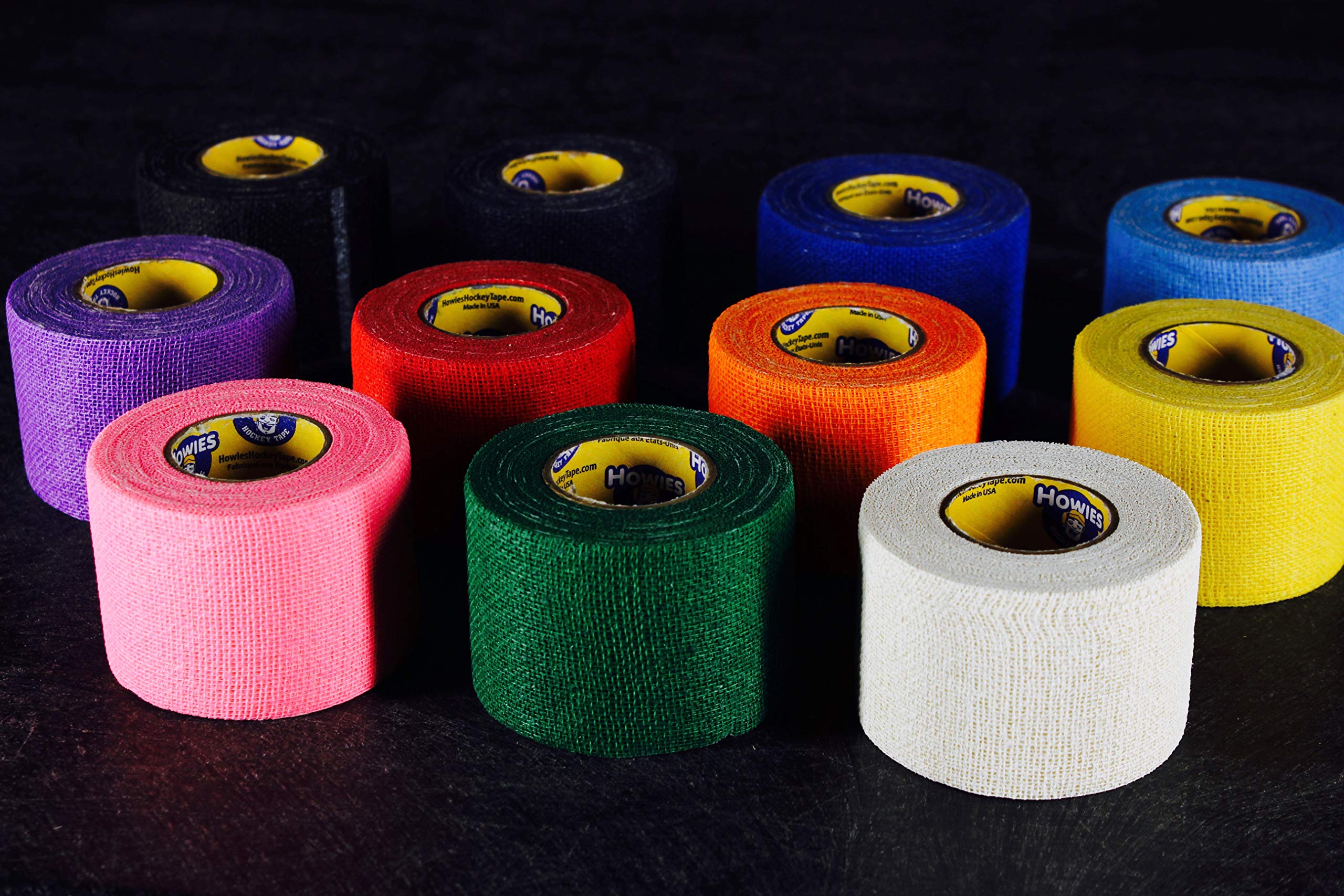 Howies Hockey Tape - Black Pro Grip Hockey Tape (12 Pack) - Premium Stick Grip for Hockey Players, Perfect for Game & Practice Use