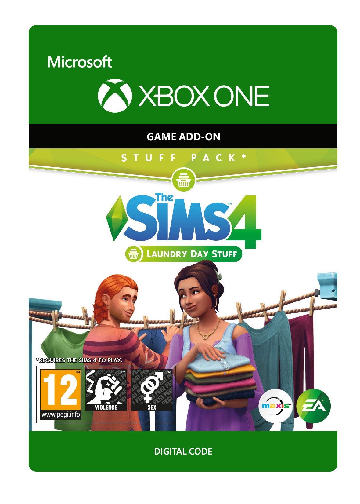 The Sims 4 Laundry Day Stuff DLC - Xbox One Digital Download Code | Virtual Home Decor & Lifestyle Expansion Pack for Realistic Gameplay