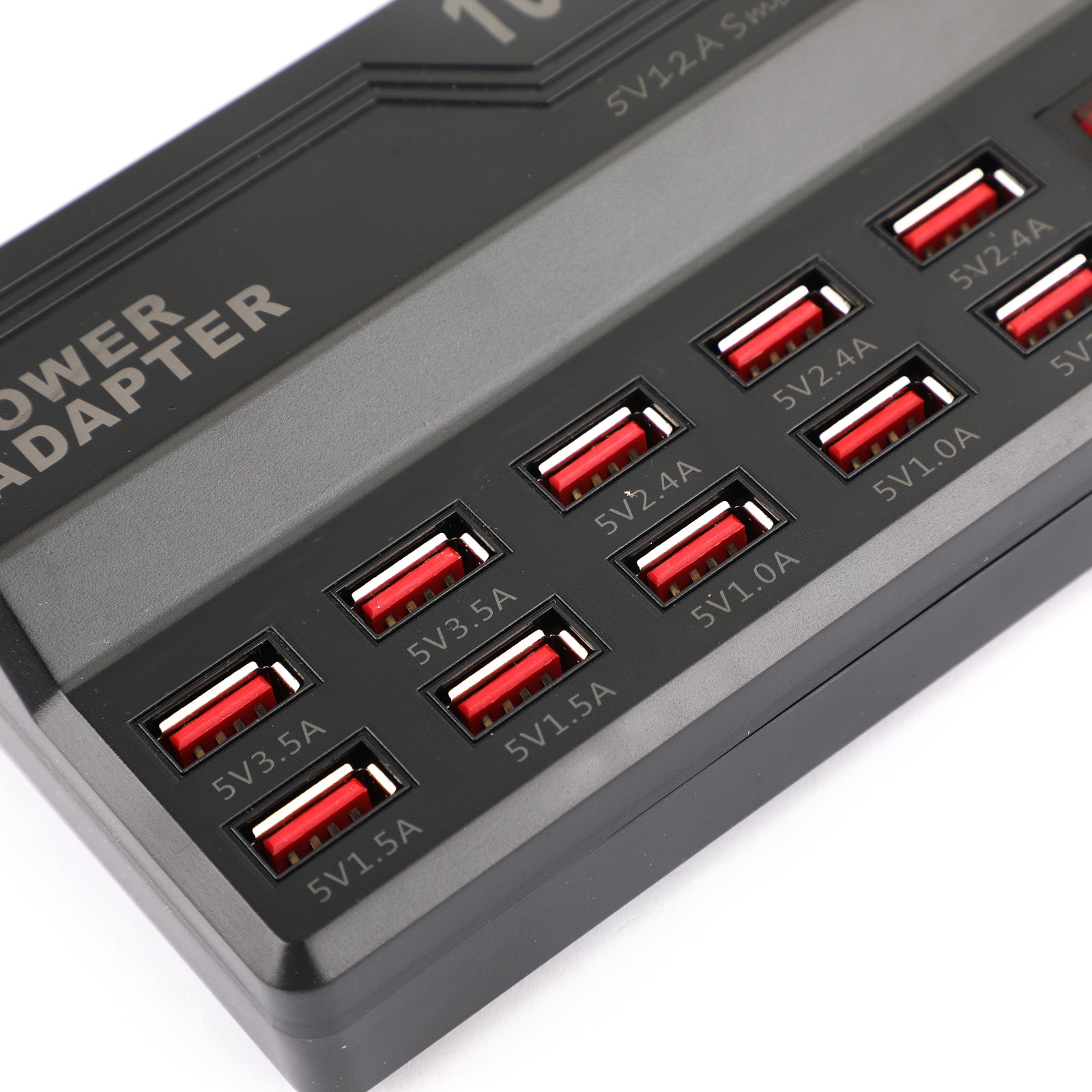 10-Port USB Desktop Charger 5V/12A Fast Charging Station with Multi Hub Dock - AU Plug | Perfect for Home, Office & Travel Charging Multiple Devices Simultaneously