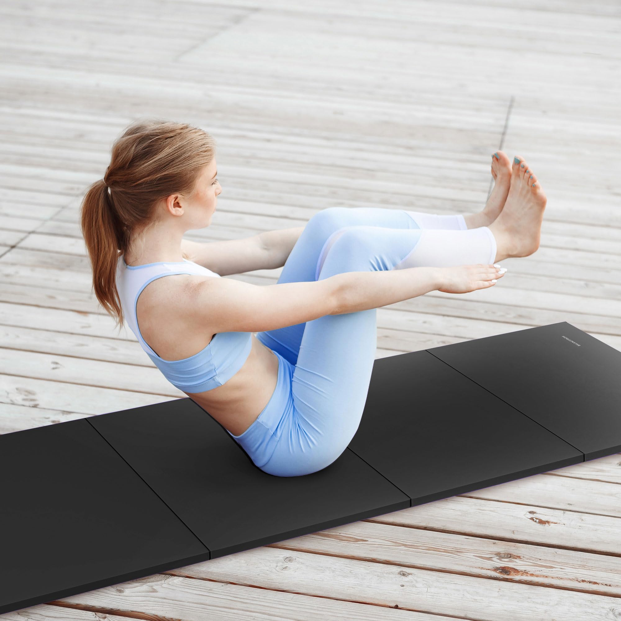BalanceFrom Foldable Gymnastics Mat - 4'x8'x2