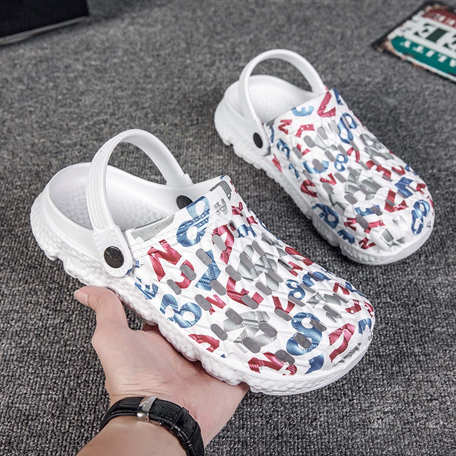 Men's Camouflage Water Sandals - Lightweight Slip-Resistant Rubber Garden Clogs for Outdoor Sports, Hiking, Beach & Yard Work
