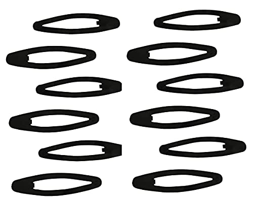 Nyamah Tic Tac Hair Clips - 6 Pairs Plain Metal Snap Hairpins for Women & Girls | Black Hair Accessories for Styling, Braids & Updos