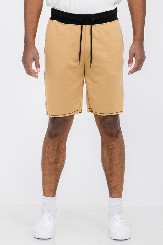 Raw Cut Sweat Shorts for Men & Women - Comfortable Gym Workout Shorts with Breathable Fabric - Perfect for Running, Yoga, and Casual Wear
