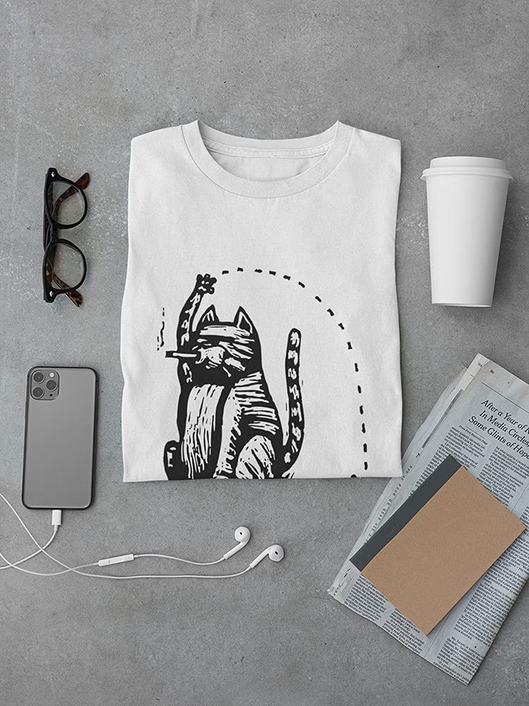 Funny Cat Smoking Graphic T-Shirt for Men - Cool Casual Cotton Tee for Parties, Gifts & Everyday Wear