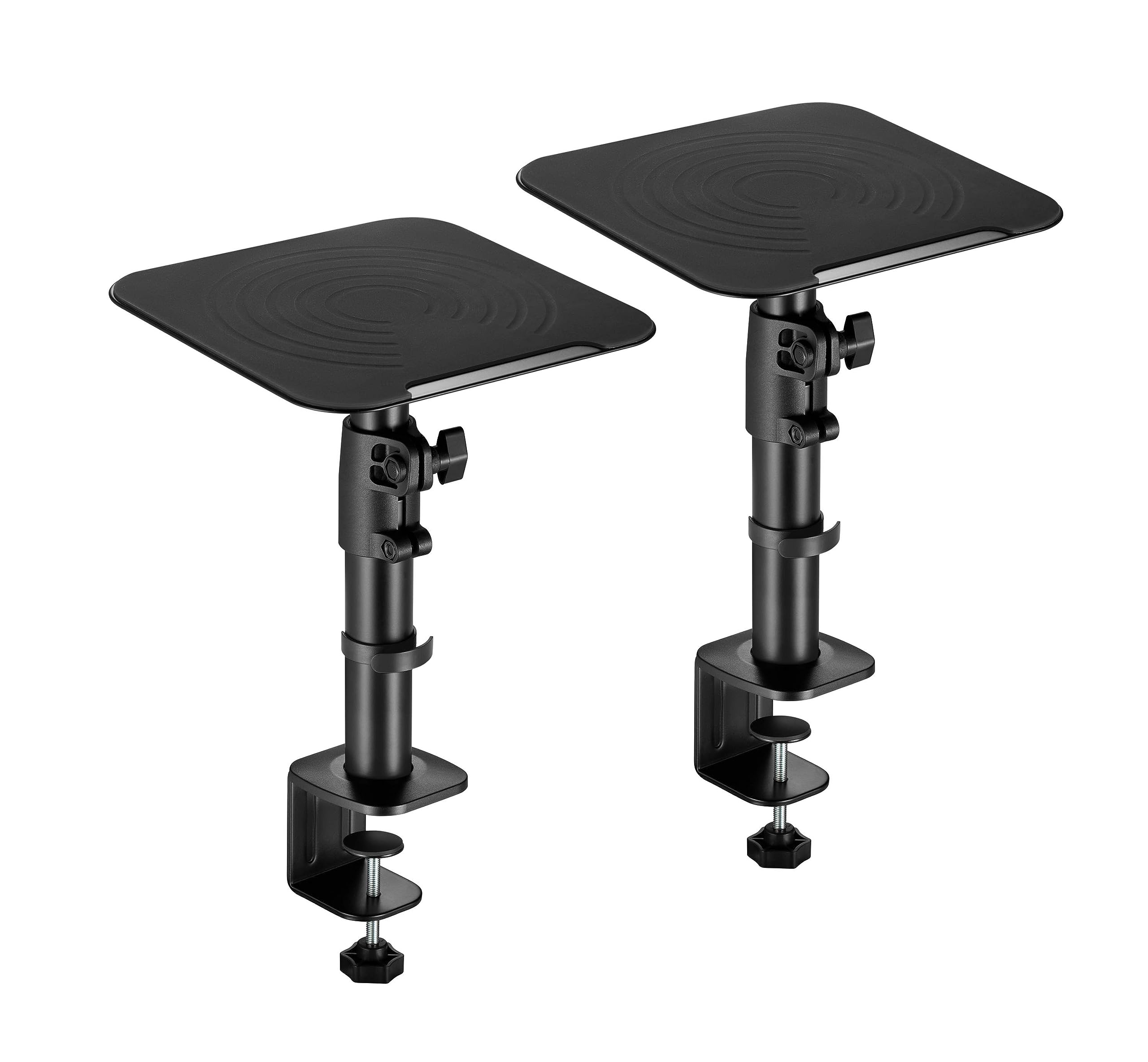 RICOO Universal Desk Speaker Stand (LH069-C) - Pair of Black Home Cinema & Studio Monitor Stands 9.06