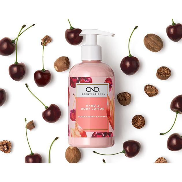 CND Scentsations Black Cherry & Nutmeg Moisturizing Lotion - Hydrating Body Cream for Dry Skin - Perfect for Daily Use & Spa Nights