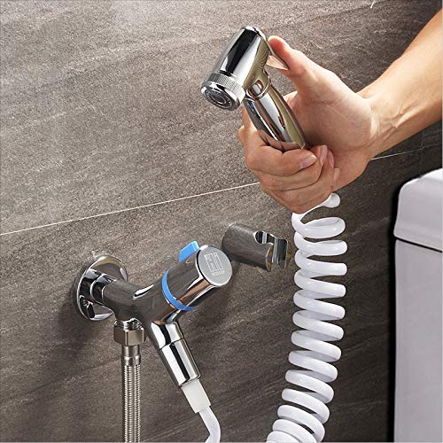 Handheld Brass Shower Sprayer Head - Adjustable Toilet Bidet Sprayer for Pet Bathing, Baby Care & Personal Hygiene | Perfect for Bathroom, RV & Outdoor Use