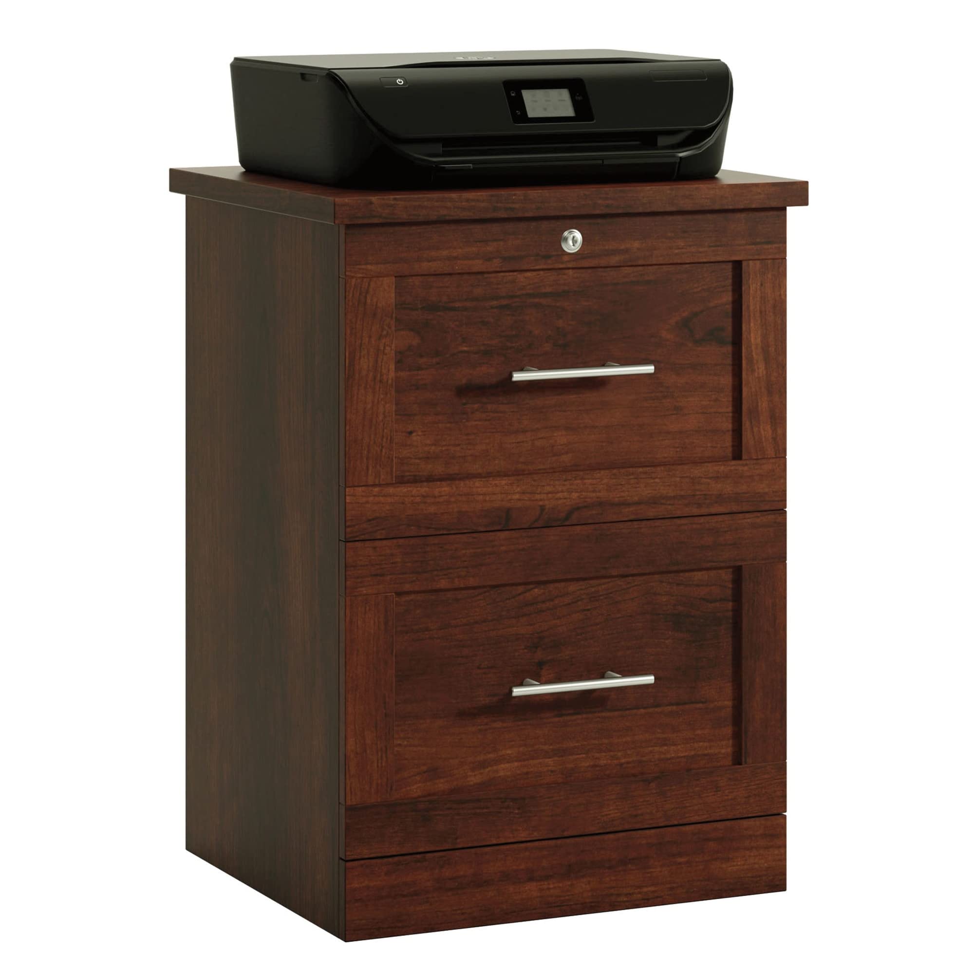 Realspace® 17-Inch Vertical 2-Drawer File Cabinet in Mulled Cherry Finish - Office Storage Solution for Documents & Folders - Perfect for Home Office, Workplace & Business Organization