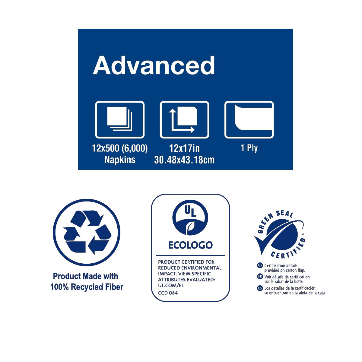Tork Advanced Soft Masterfold Napkin Dispenser - Premium Paper Towels for Restaurants, Offices & Home Use - Hygienic & Durable Hand Towel Solution