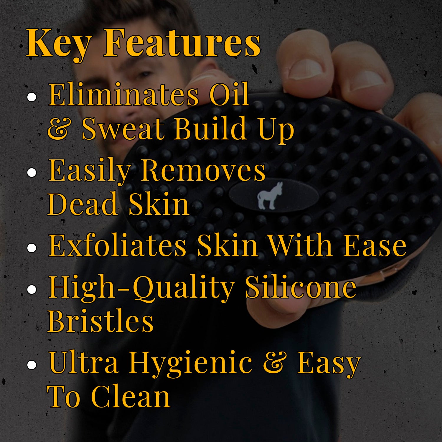 Exfoliating Body Scrub Brush with Massage Nodes - Long Handle Back Scrubber for Shower, Bath & Spa - Perfect for Exfoliation & Skin Care Routine