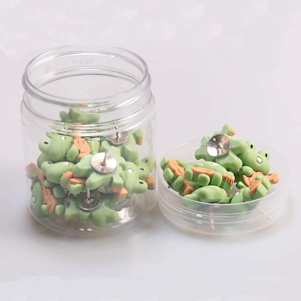 20PCS Cute Cartoon Green Guitar Frog Push Pins - Fun Animal Thumb Tacks for Cork Boards, Whiteboards, Bulletin Boards, Photo Walls & Maps - Perfect for Home Office, Classroom Decor & DIY Projects