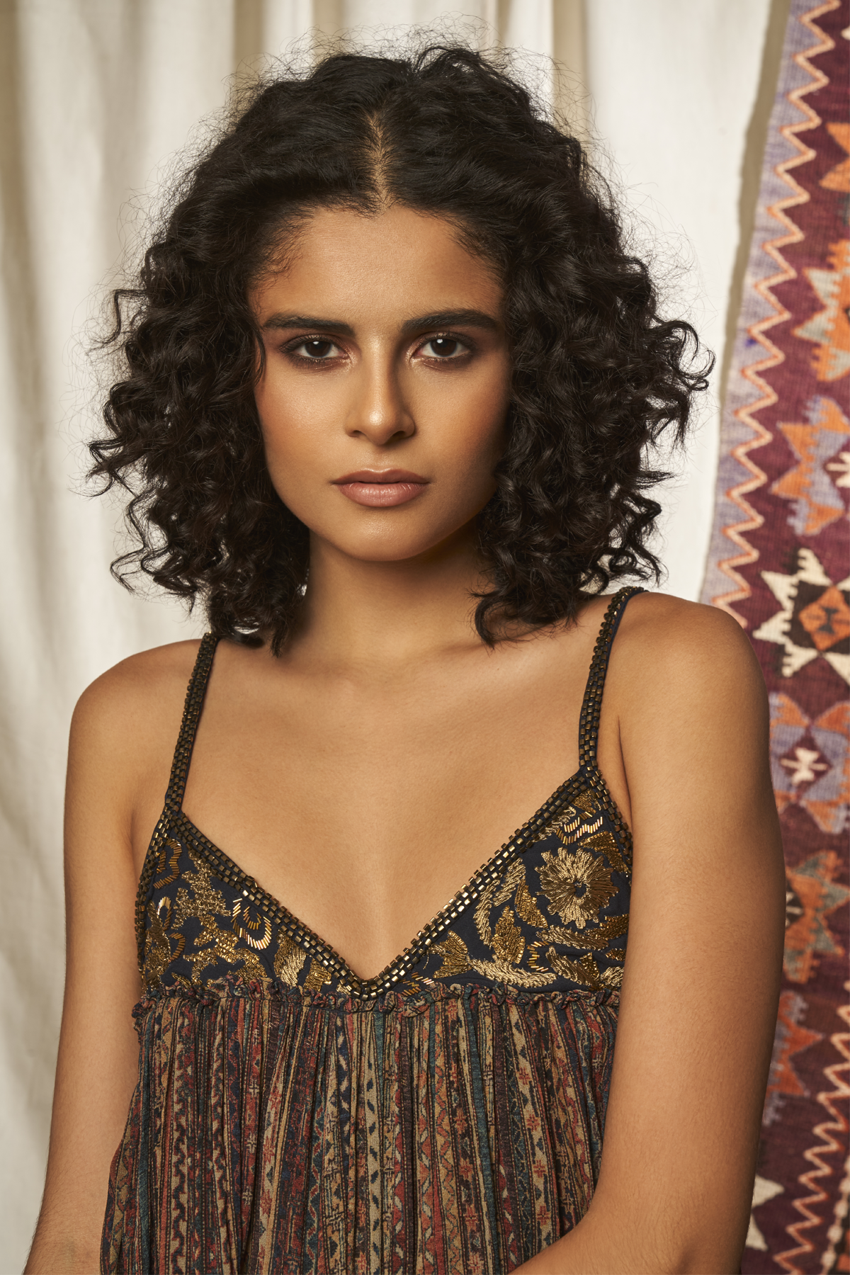 Elegant Stripes Print Maxi Dress with Baroque Embroidery - Perfect for Summer Beach Vacations, Weddings & Boho Chic Outfits